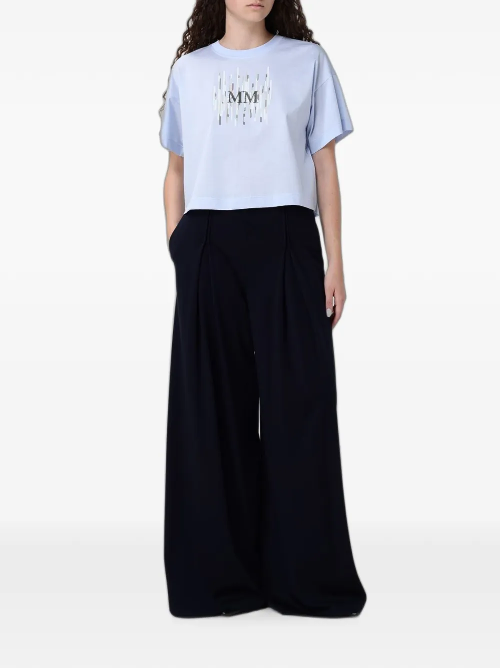  Max Mara Logo-print T-shirt - Azul 