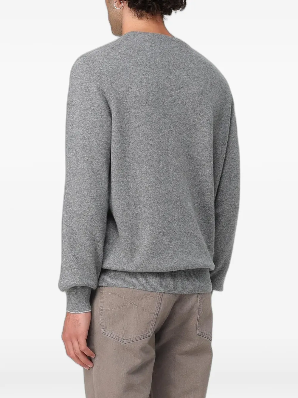 Brunello Cucinelli Kasjmier trui met ronde hals Grijs