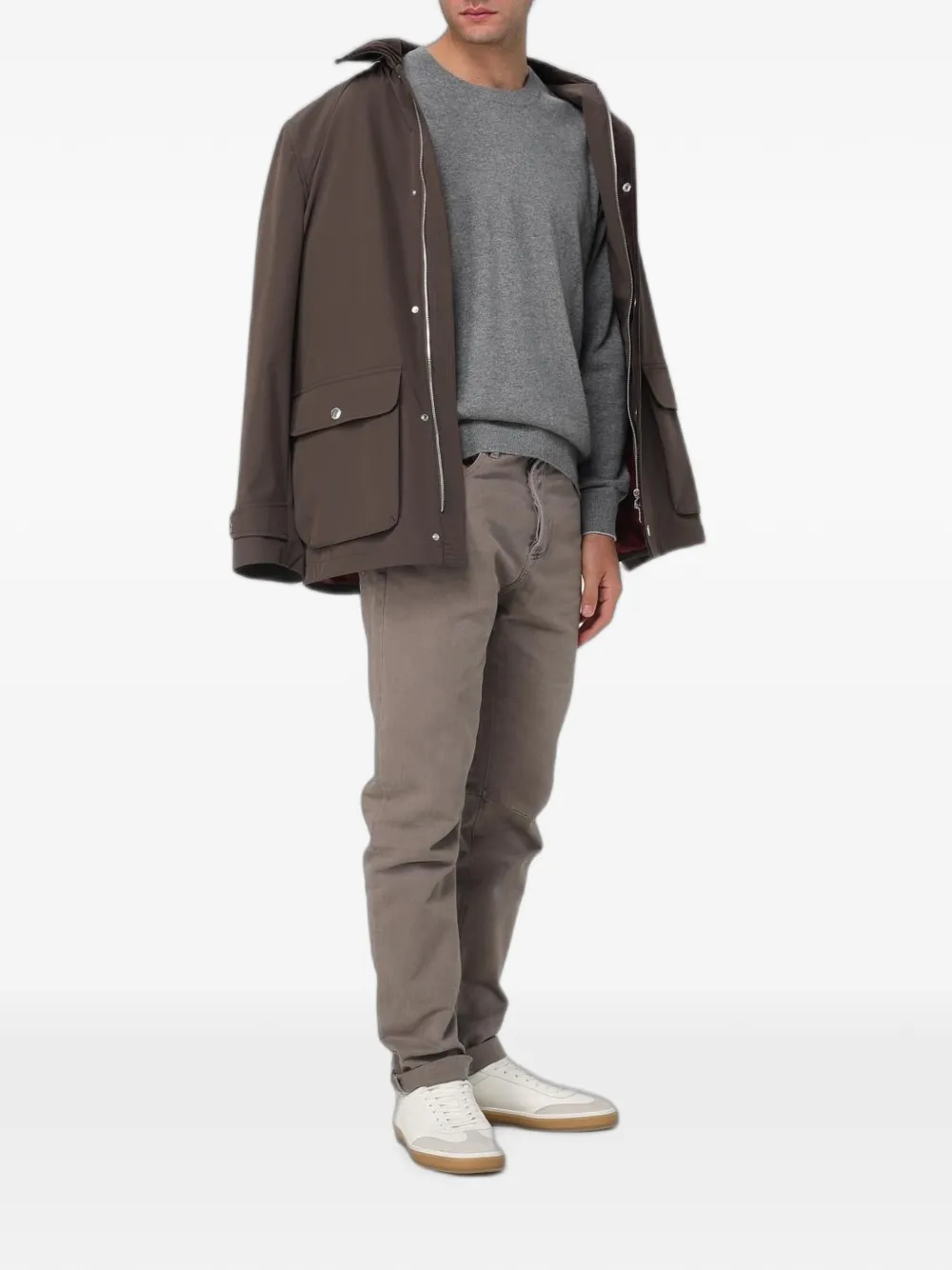 Brunello Cucinelli Kasjmier trui met ronde hals Grijs