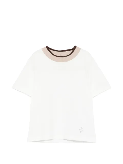 Eleventy Kids contrast-trim T-shirt