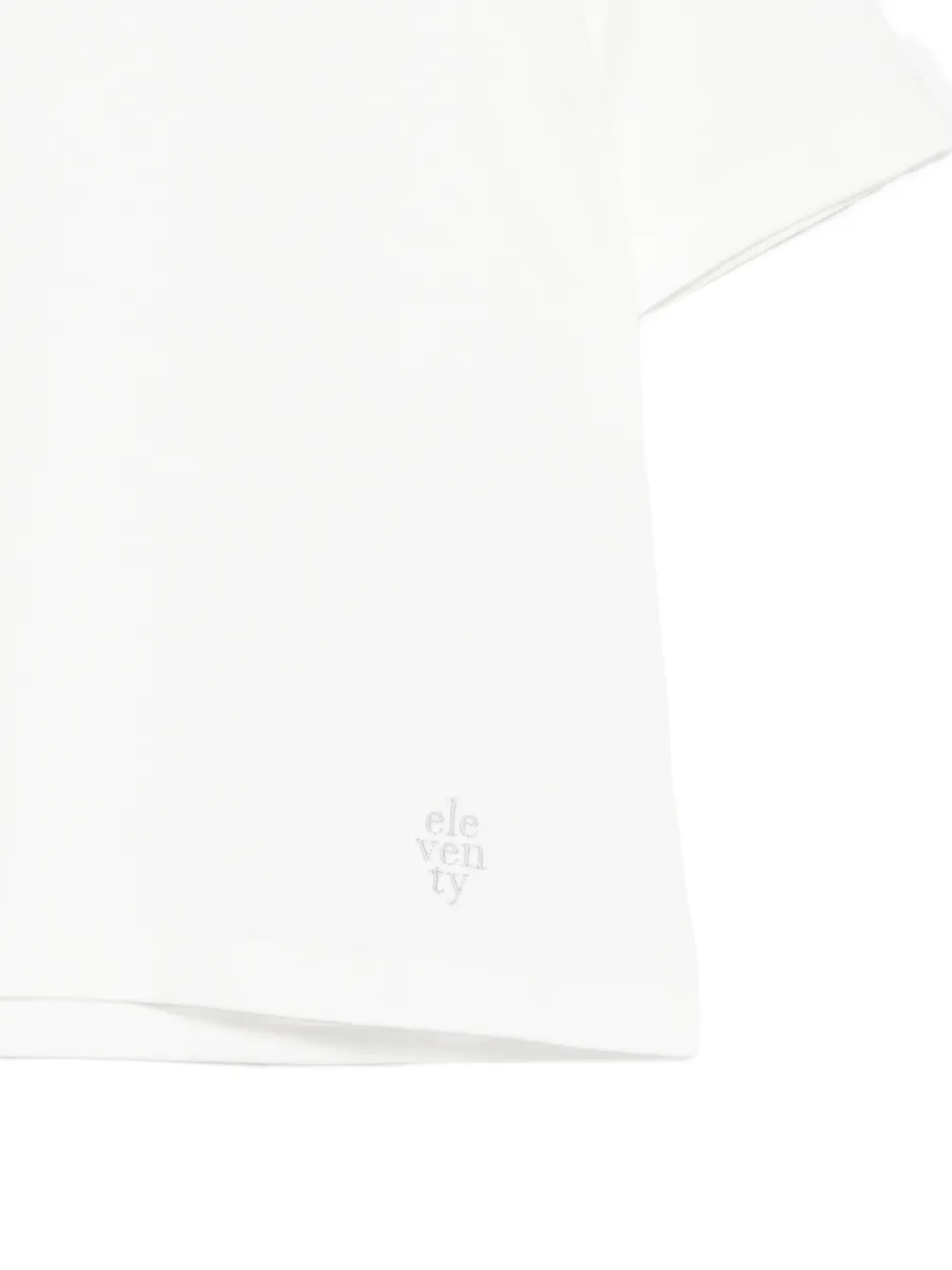 Eleventy Kids T-shirt met contrasterende afwerking Wit
