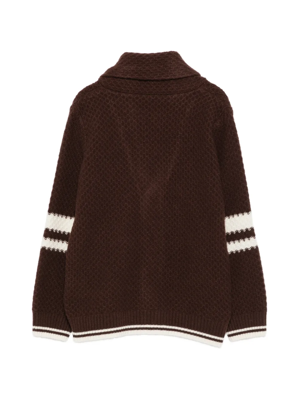 Eleventy Kids Vest met sjaalkraag en logo-patch Bruin