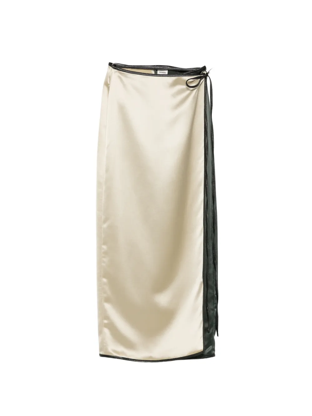 Nanushka Niamh two-tone wrap-design maxi skirt - Toni neutri