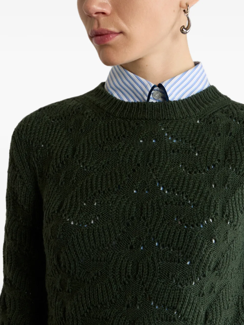 ETRO Trui van wolblend met paisley details Groen