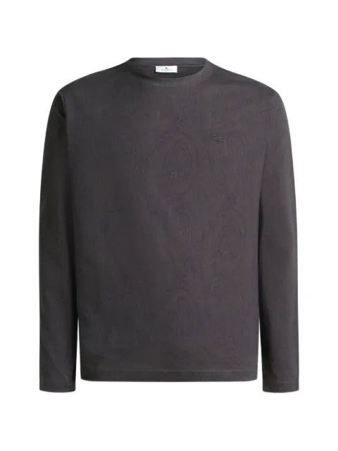 ETRO cotton-jersey sweater with Arnica-motif