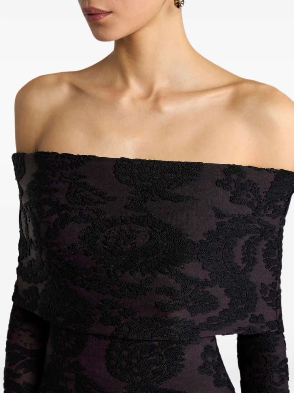ETRO Chenille jacquard trui met Paisley blader-motief Paars