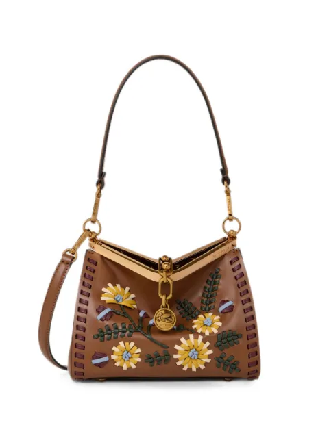 ETRO small leather Vela bag with threading and floral motif