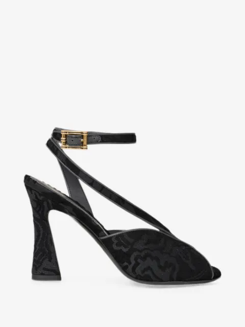 ETRO high-heeled jacquard sandals with Paisley-motif