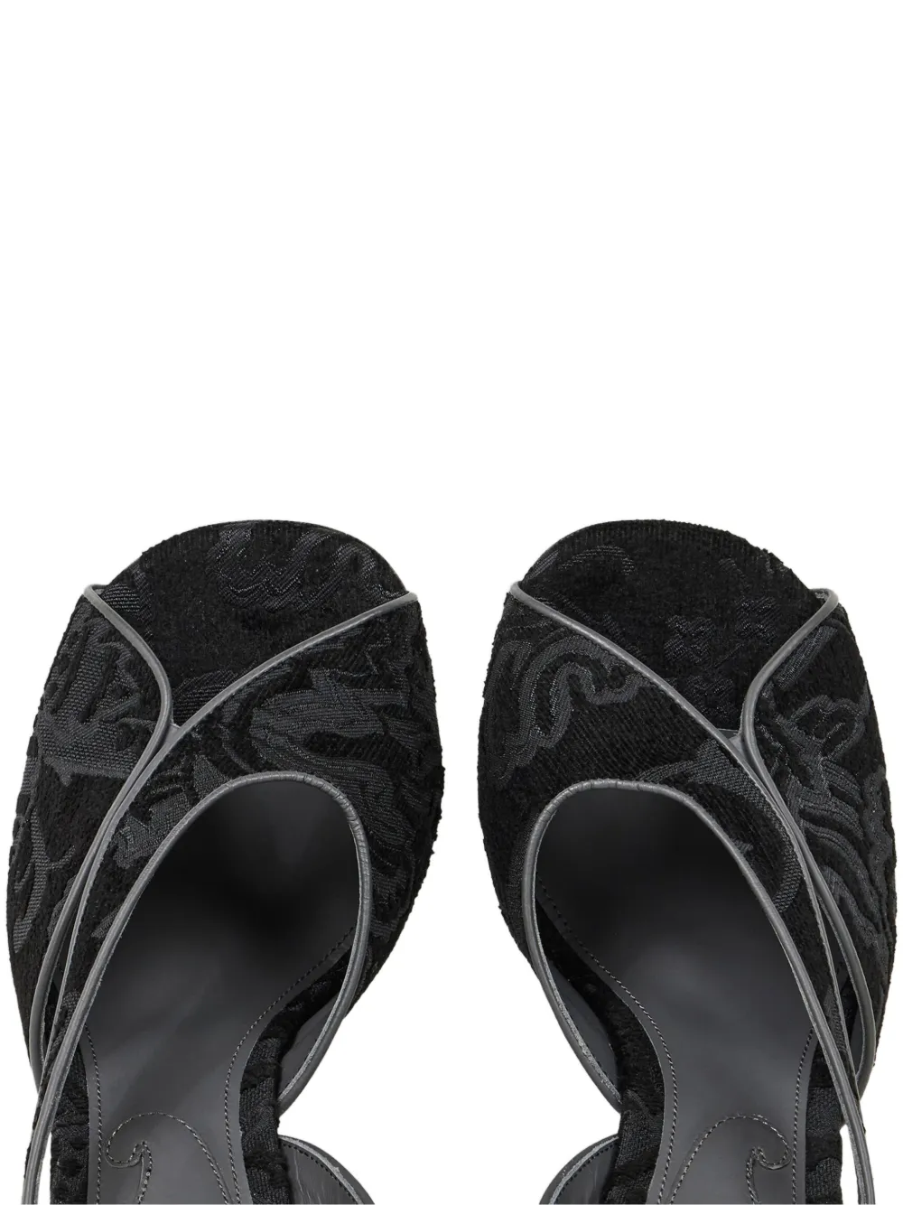 ETRO Jacquard sandalen met hoge hakken en Paisley-motief Zwart