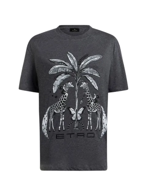 ETRO T-shirt in jersey di cotone con stampa