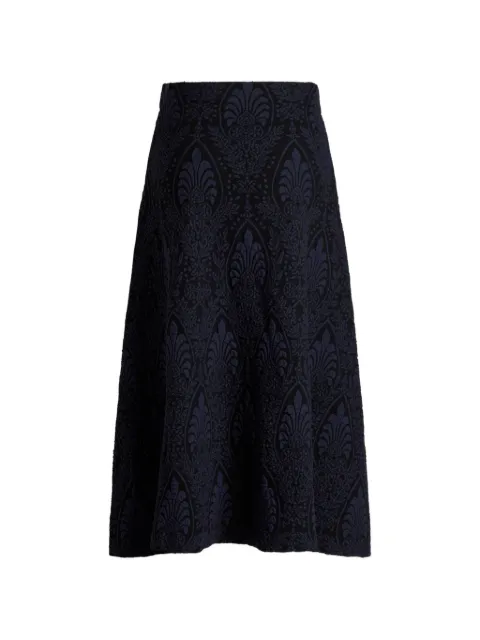 ETRO jacquard maxi skirt with medallion motif