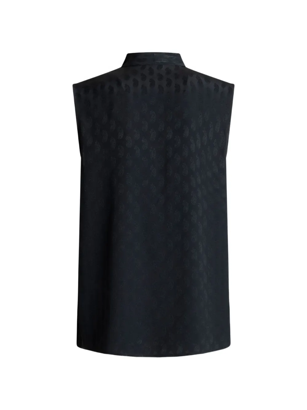 ETRO Jacquard top van zijdeblend met zijden sjaal en paisley-patroon Zwart