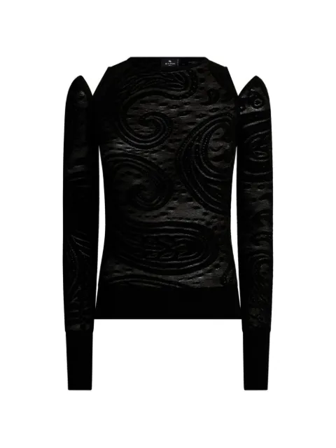 ETRO Jacquard-Pullover mit Cut-out-Detail und Paisley-Motiv