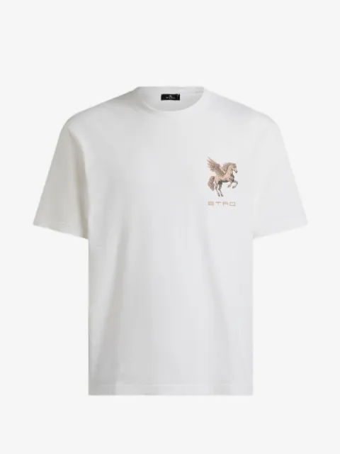 ETRO playera con bordado Pegaso