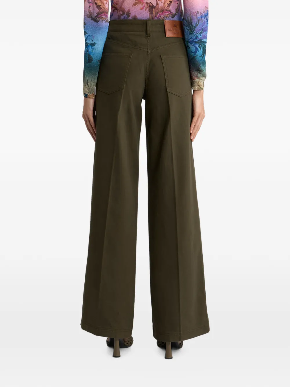 ETRO Jeans met wijde pijpen Groen