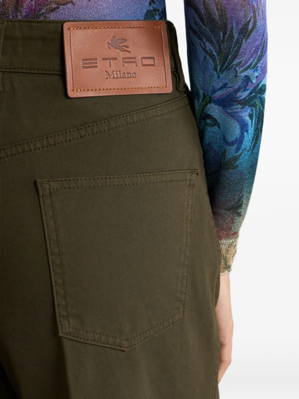 ETRO Jeans met wijde pijpen Groen