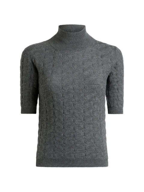ETRO wool mock-neck sweater with Paisley detailing