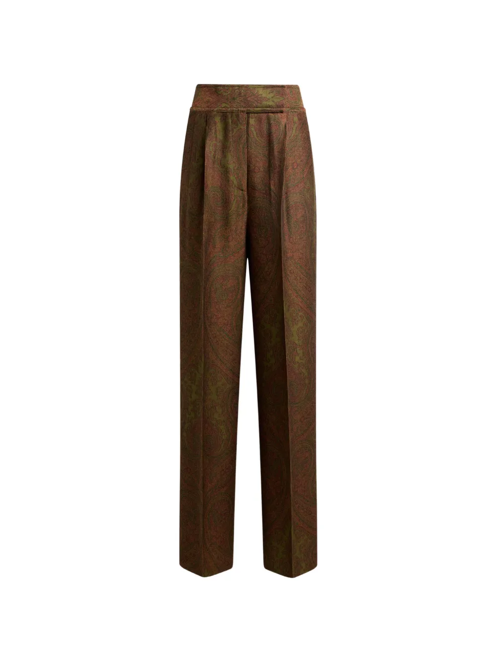 ETRO wool-blend jacquard trousers with Paisley motif - Brown