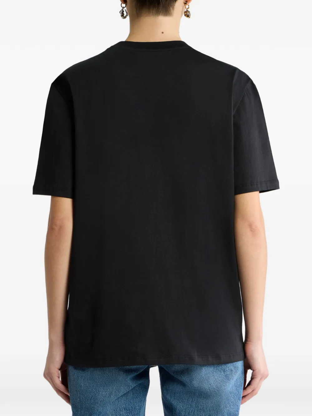 ETRO Katoenen T-shirt verfraaid met pauw Zwart