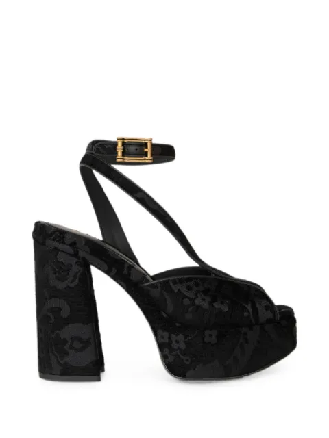 ETRO jacquard platform sandals with Paisley motif