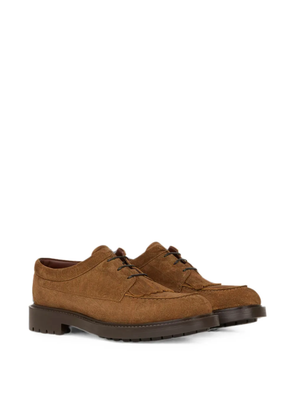 ETRO Suède loafers met Arnica-motief Bruin