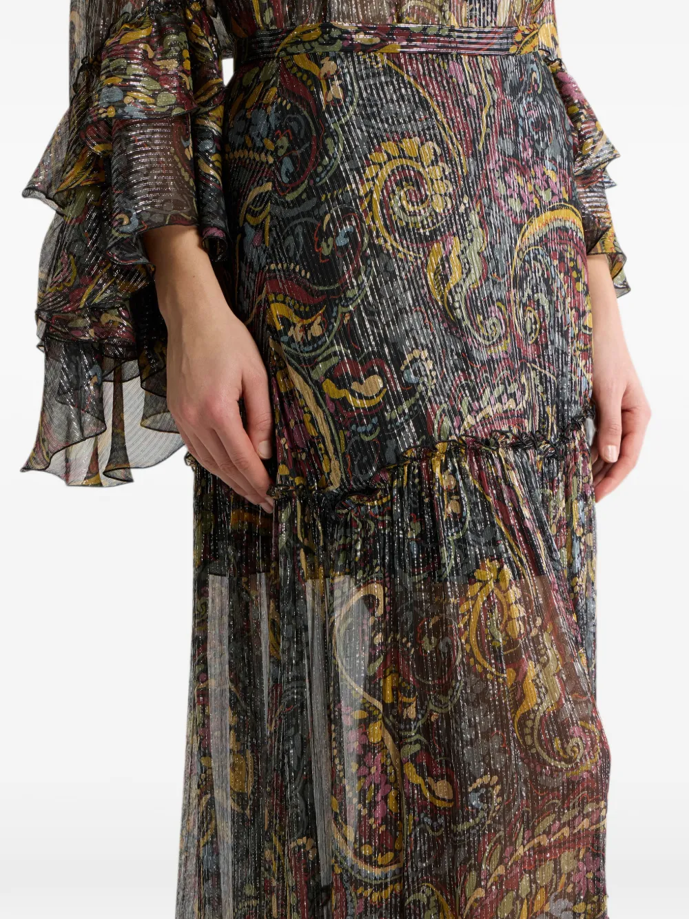 ETRO Maxi-rok met paisley-print Zwart