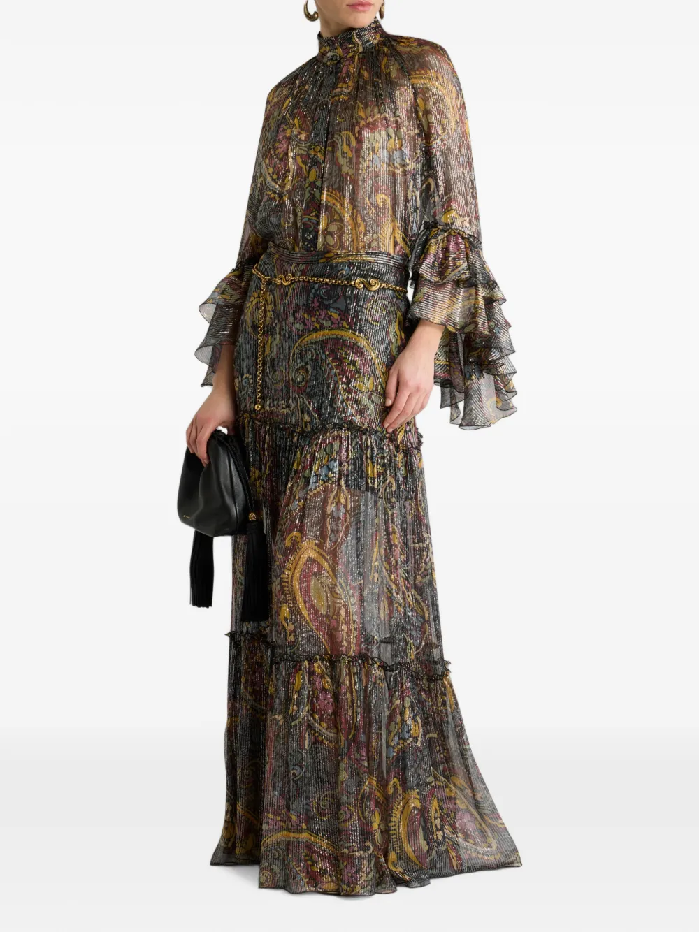 ETRO Maxi-rok met paisley-print Zwart