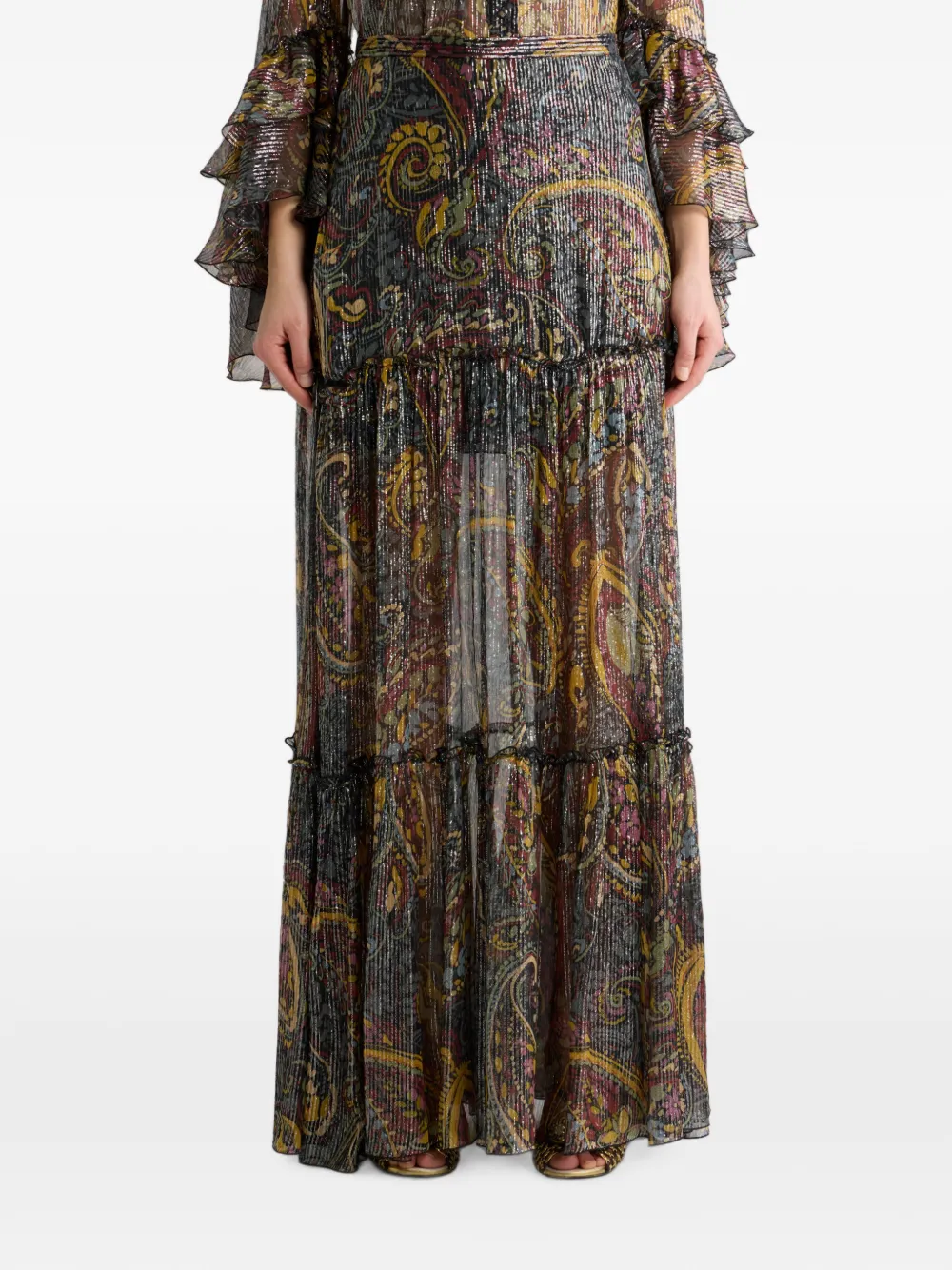 ETRO Maxi-rok met paisley-print Zwart