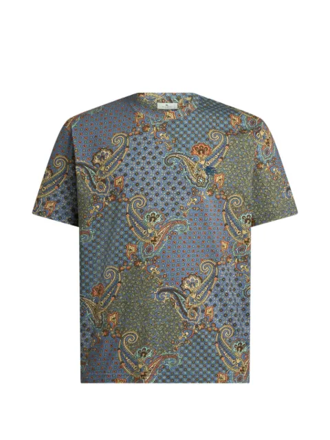 ETRO T-shirt in jersey di cotone con motivo paisley
