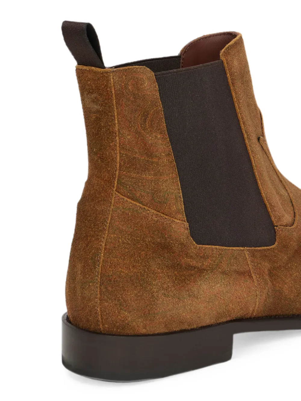 ETRO Suède chelsea enkellaarzen met Arnica-motief Bruin
