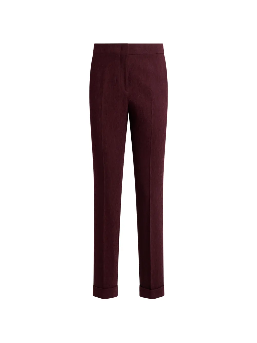 ETRO Pantaloni crop in lana jacquard con medaglione - Rosso