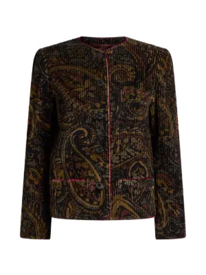 ETRO ペイズリー シングルジャケット | ブラウン | FARFETCH JP
