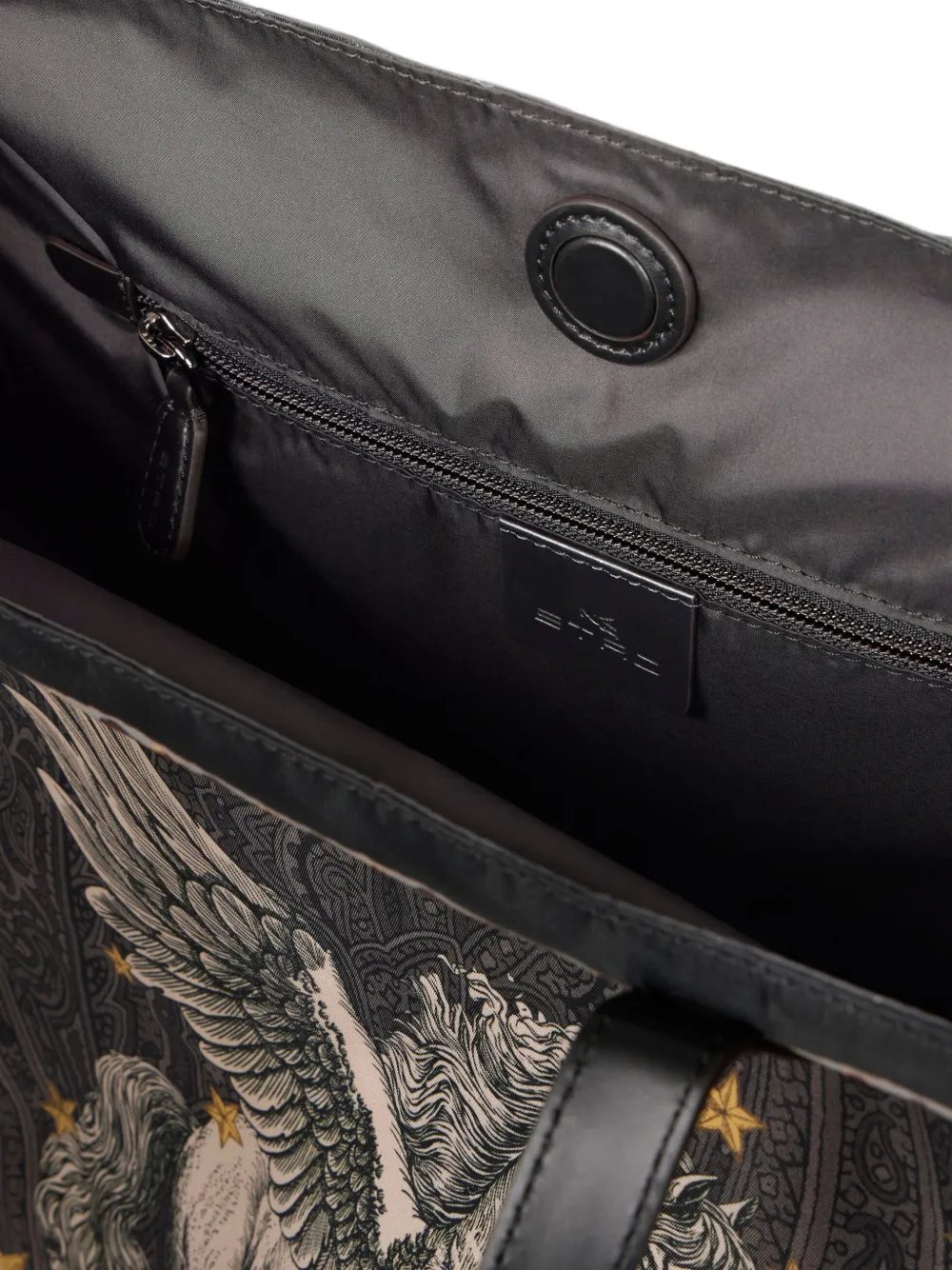 ETRO Nylon shopper met Pegaso-print en Arnica-motief Zwart
