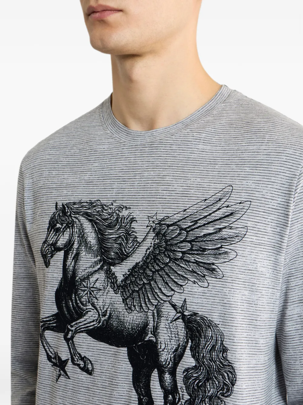 ETRO Katoenen trui met Pegaso-print Grijs