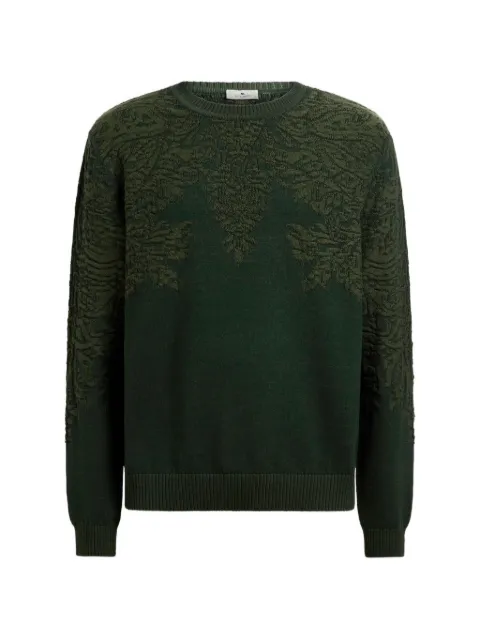 ETRO sweater in cotton and wool with Paisley-motif
