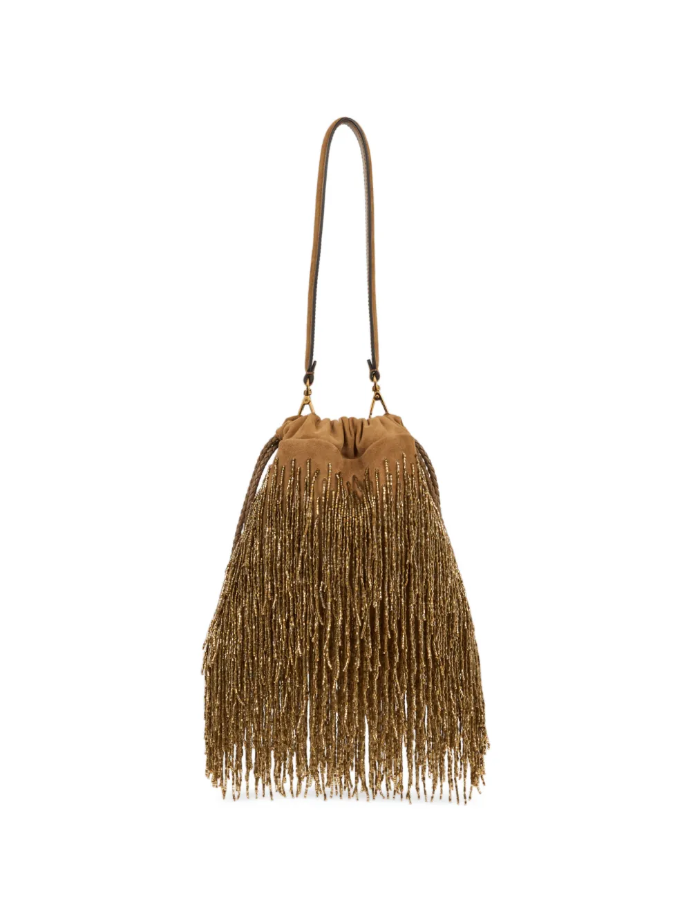ETRO Kleine suède Kalispera tas met kralen en franjes Goud