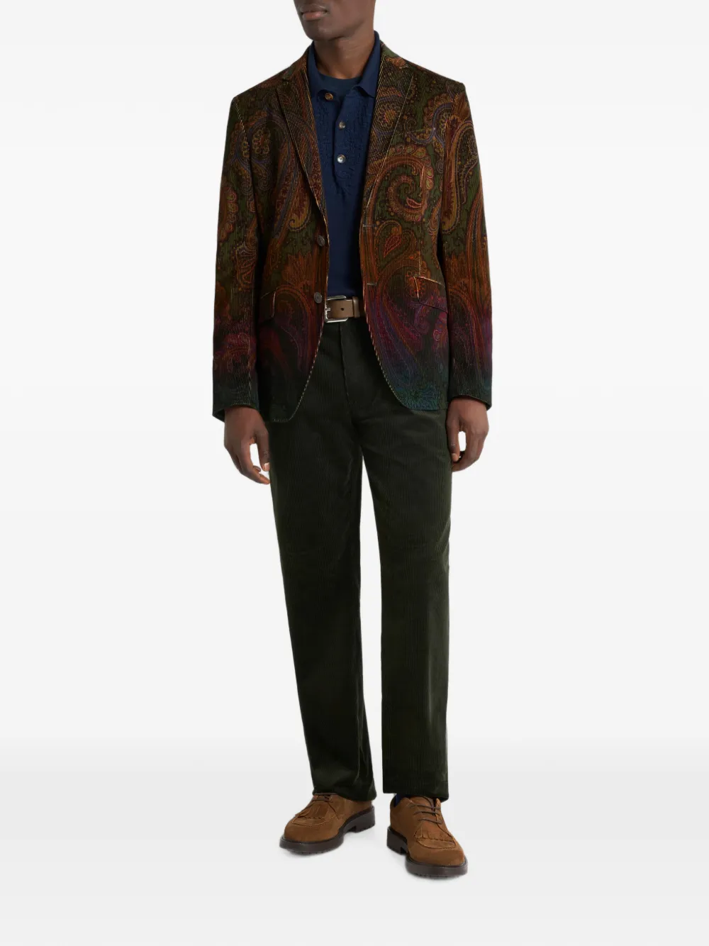 ETRO Ribfluwelen broek Groen
