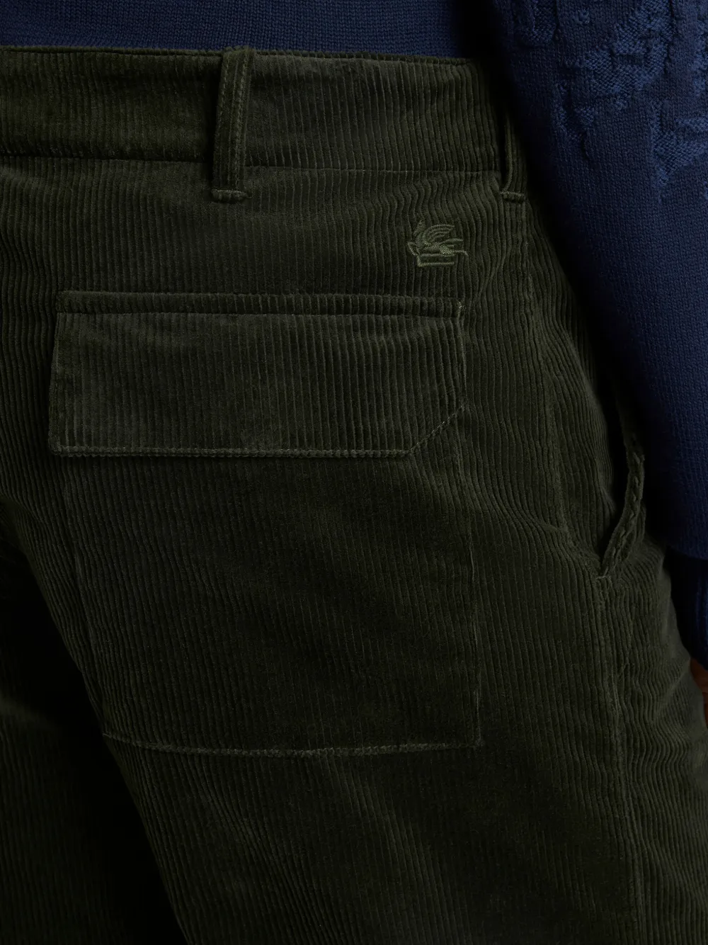 ETRO Ribfluwelen broek Groen