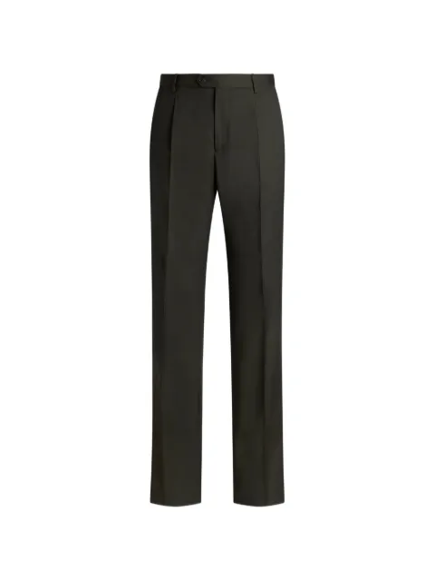 ETRO cool wool trousers with crease detail