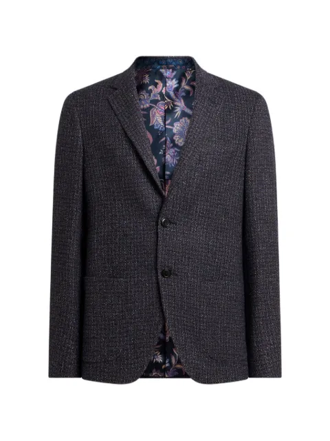 ETRO single-breasted wool-blend bouclé jacket