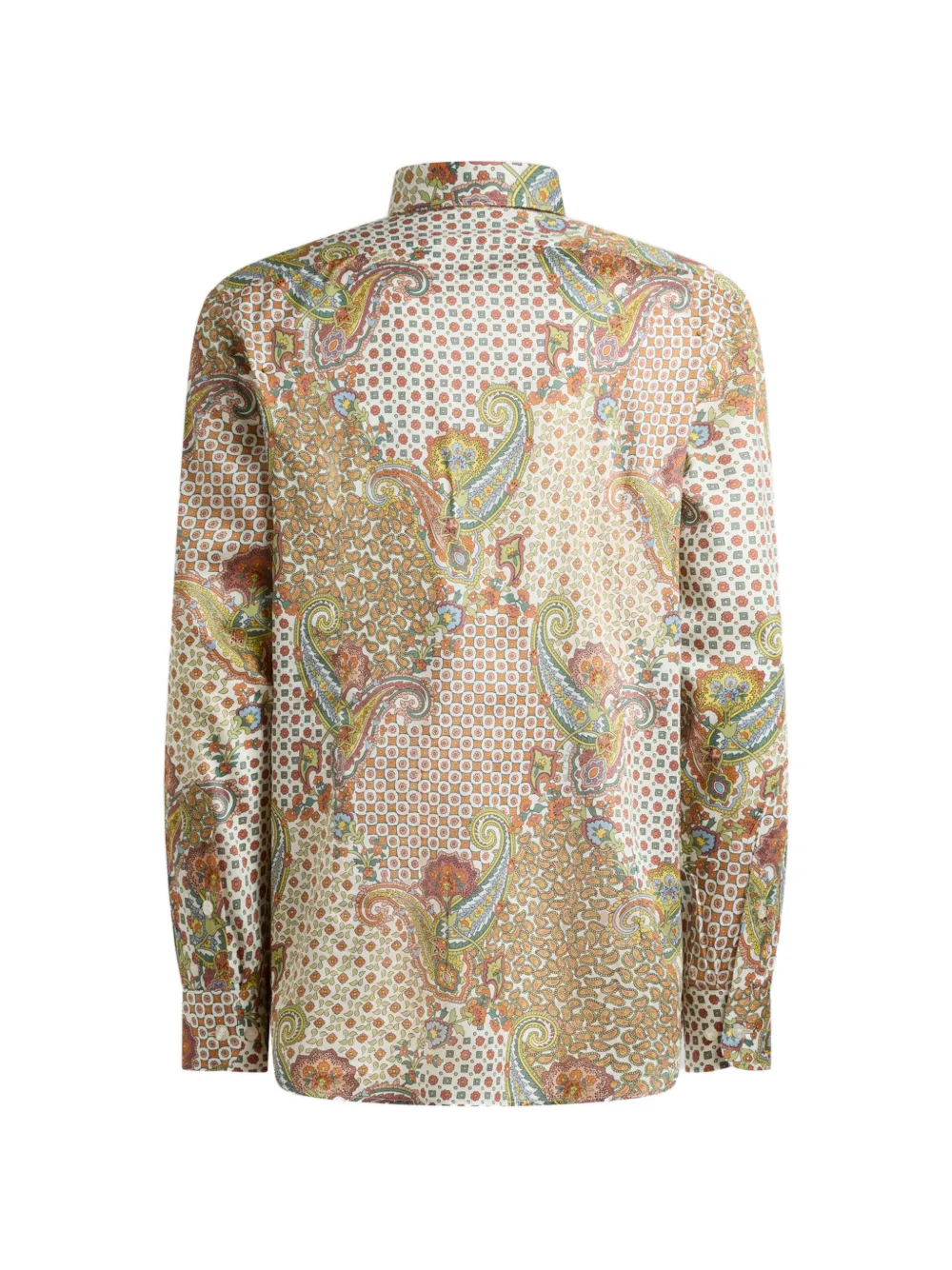 ETRO Overhemd van katoen-satijn met paisley- en stropdas-motief Beige