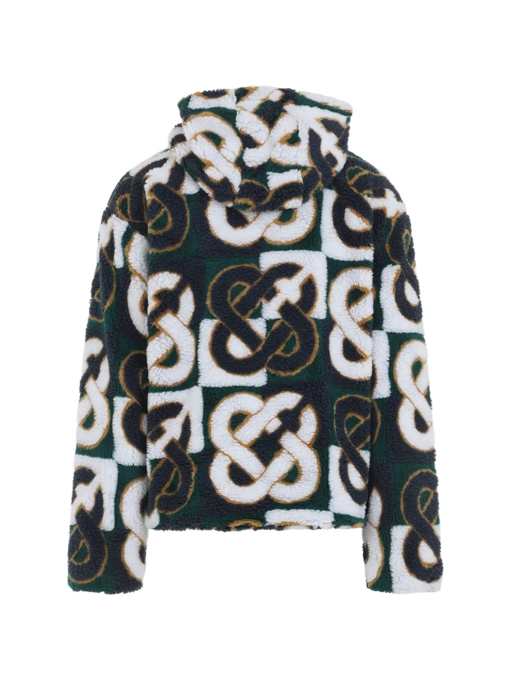Casablanca Fleece jack met monogram Groen