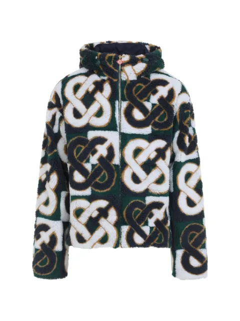 Casablanca Monogram hooded fleece jacket