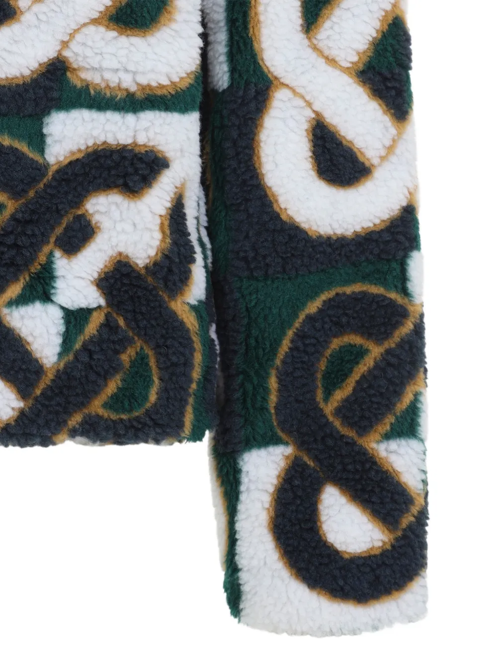 Casablanca Fleece jack met monogram Groen