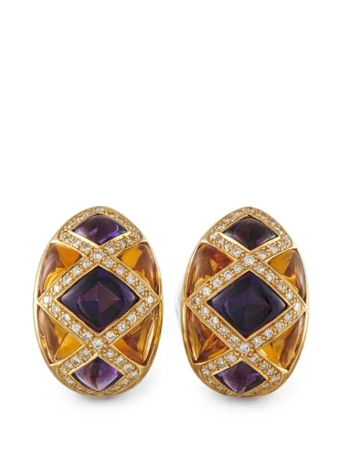 LB Exclusive amethyst and citrine earrings