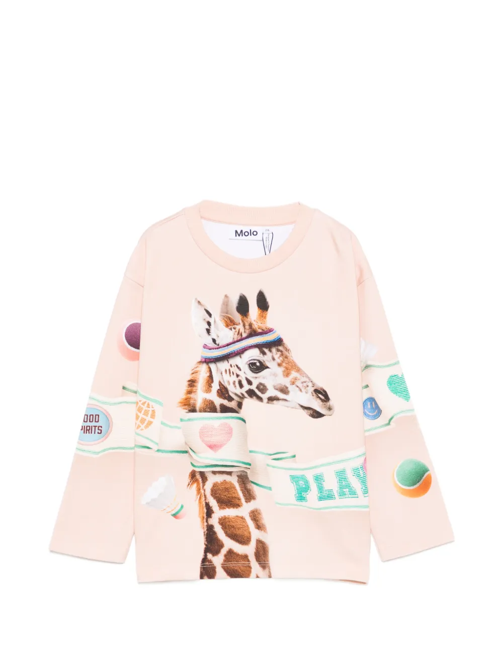 Molo Mountoo giraffe-print T-shirt - Rosa