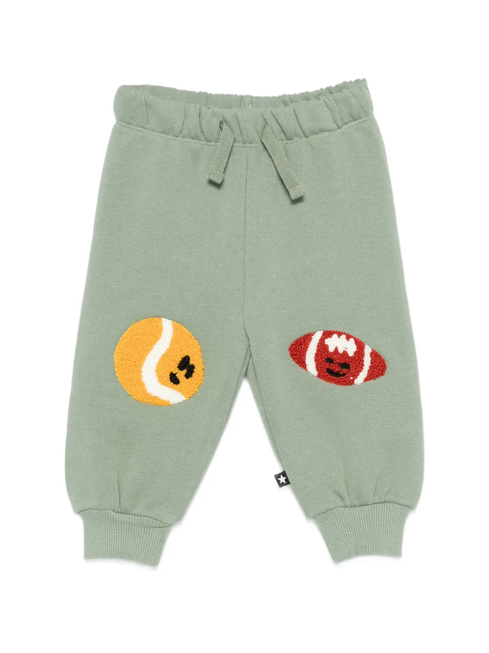 Molo Simeon graphic-patch track pants - Verde
