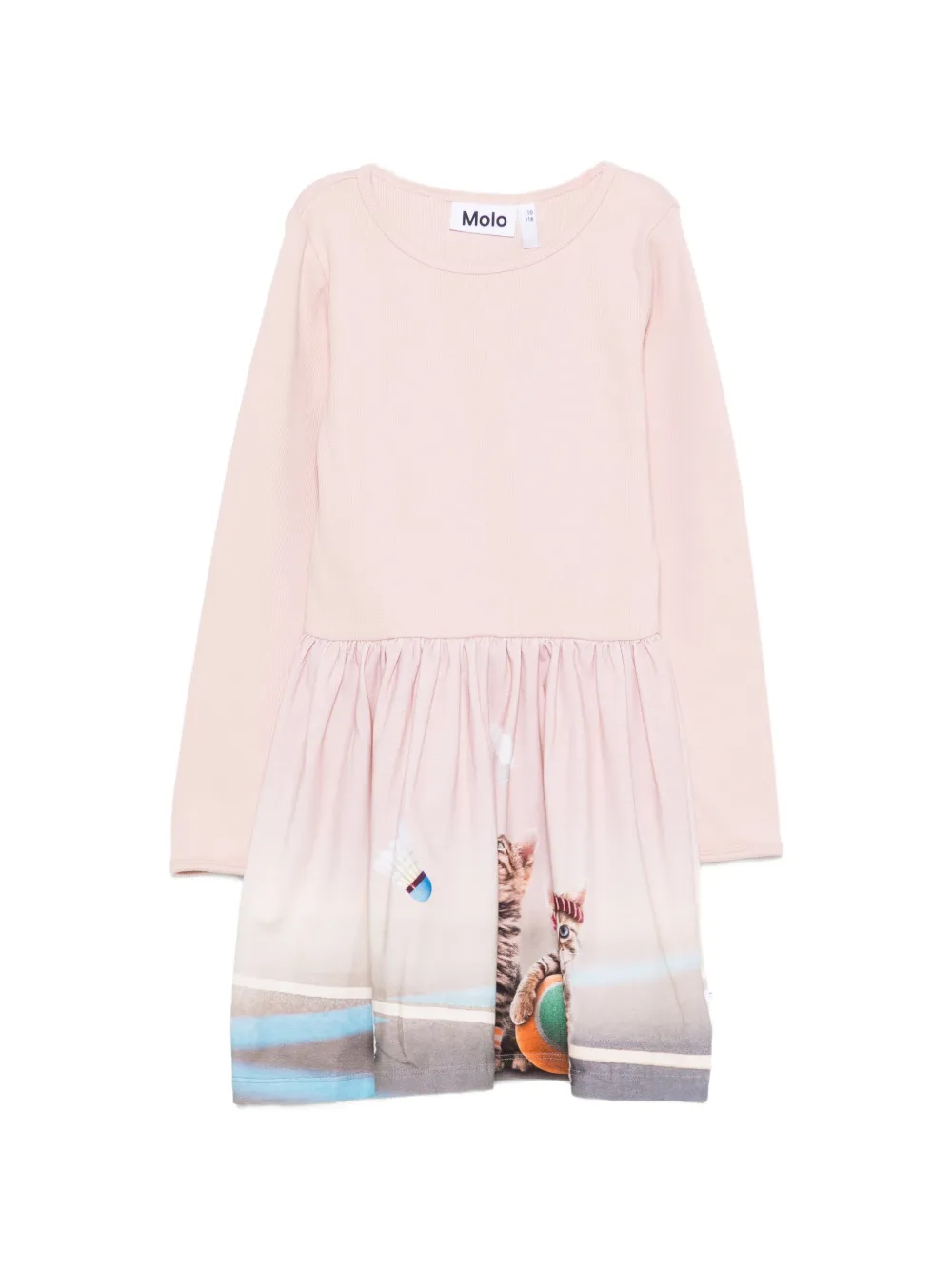 Molo Credence graphic-print long-sleeve dress - Rosa