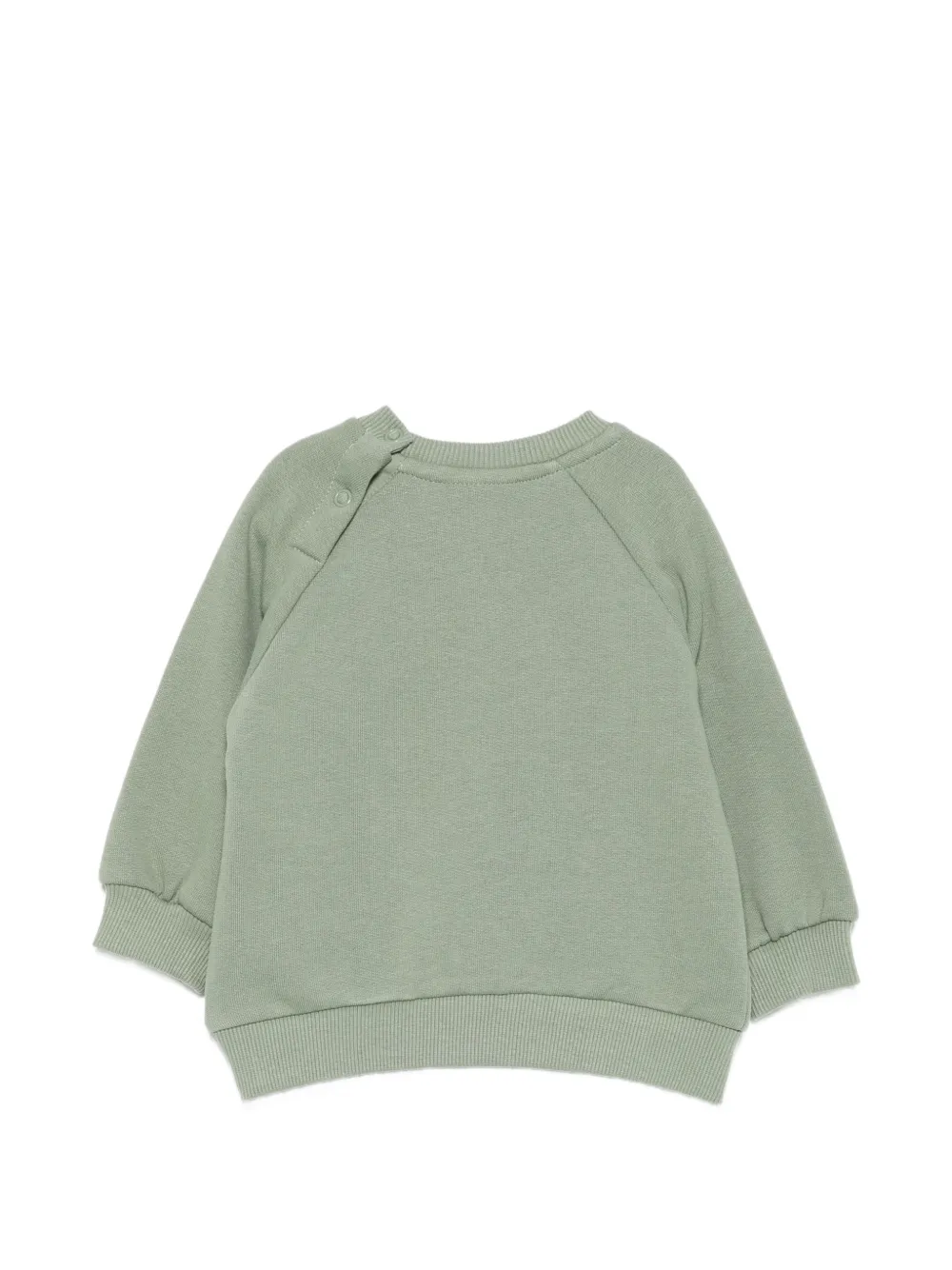 Molo Sweater met bouclé-patch en raglan mouwen Groen