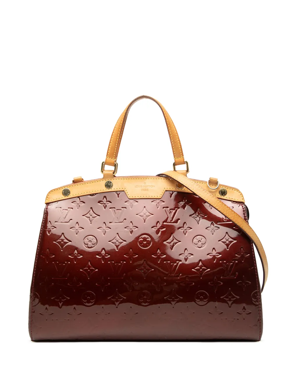 Louis Vuitton Pre-Owned Borsa a tracolla Brea MM in pelle Vernis con monogramma 2011 - Rosso